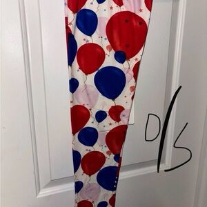 Red & Blue Balloon Print Leggings